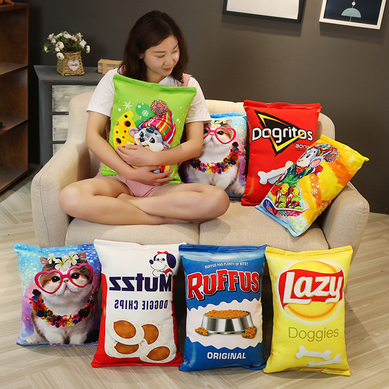 Food Snacks Chips - Creative Lifelike Snacks Plush Pillow Simulation