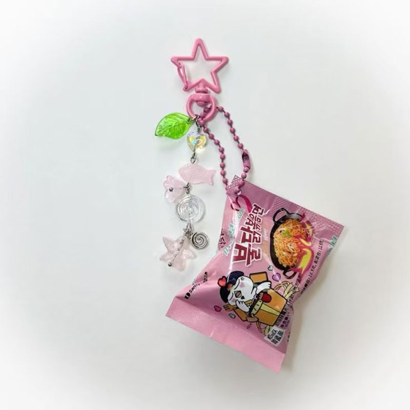 Zinc Food Snacks - Handmade simulated Korean snack keychain/food bag