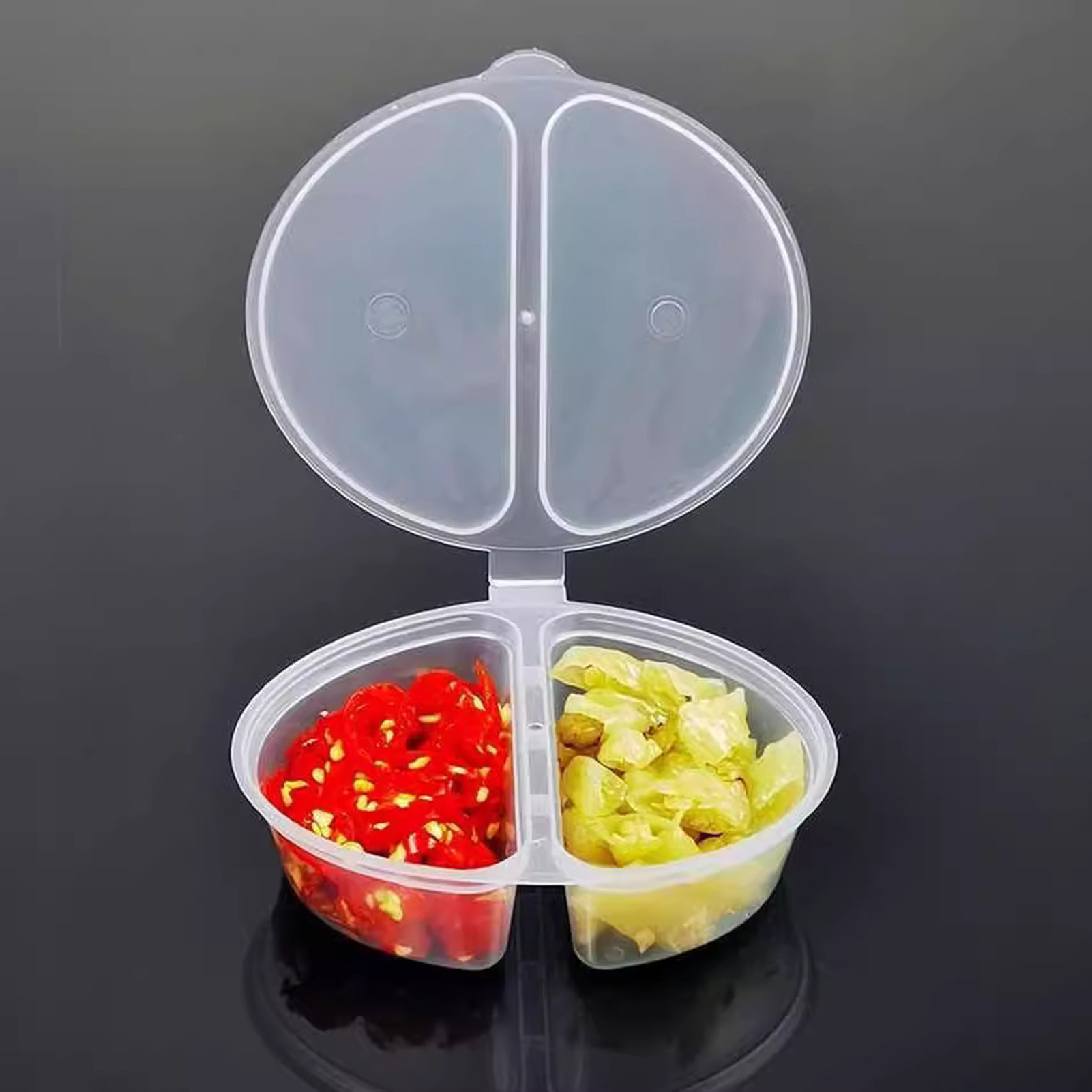 Peanut Butter Snack - 2 Compartment Snack Sauce Containers Good