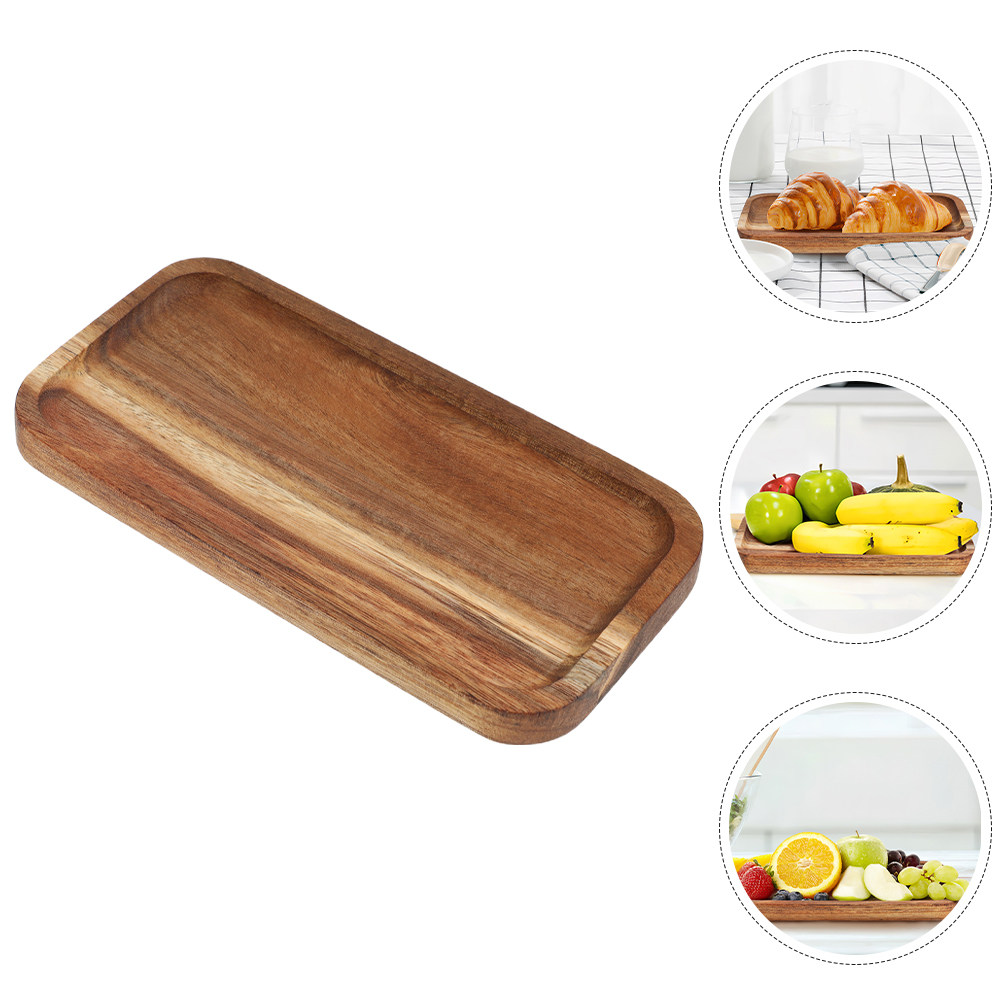 Food Snacks For Camping - 2Pcs Rustic Farmhouse Wooden Serving Tray