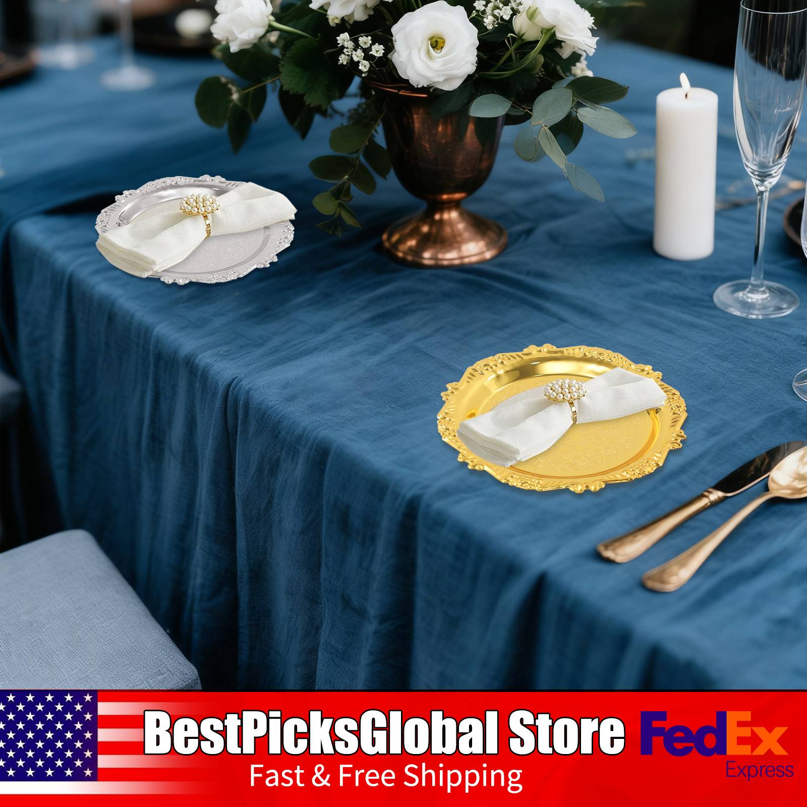 6 PCS Metal Snack Plates Gold/ - Food Snacks Options review and price