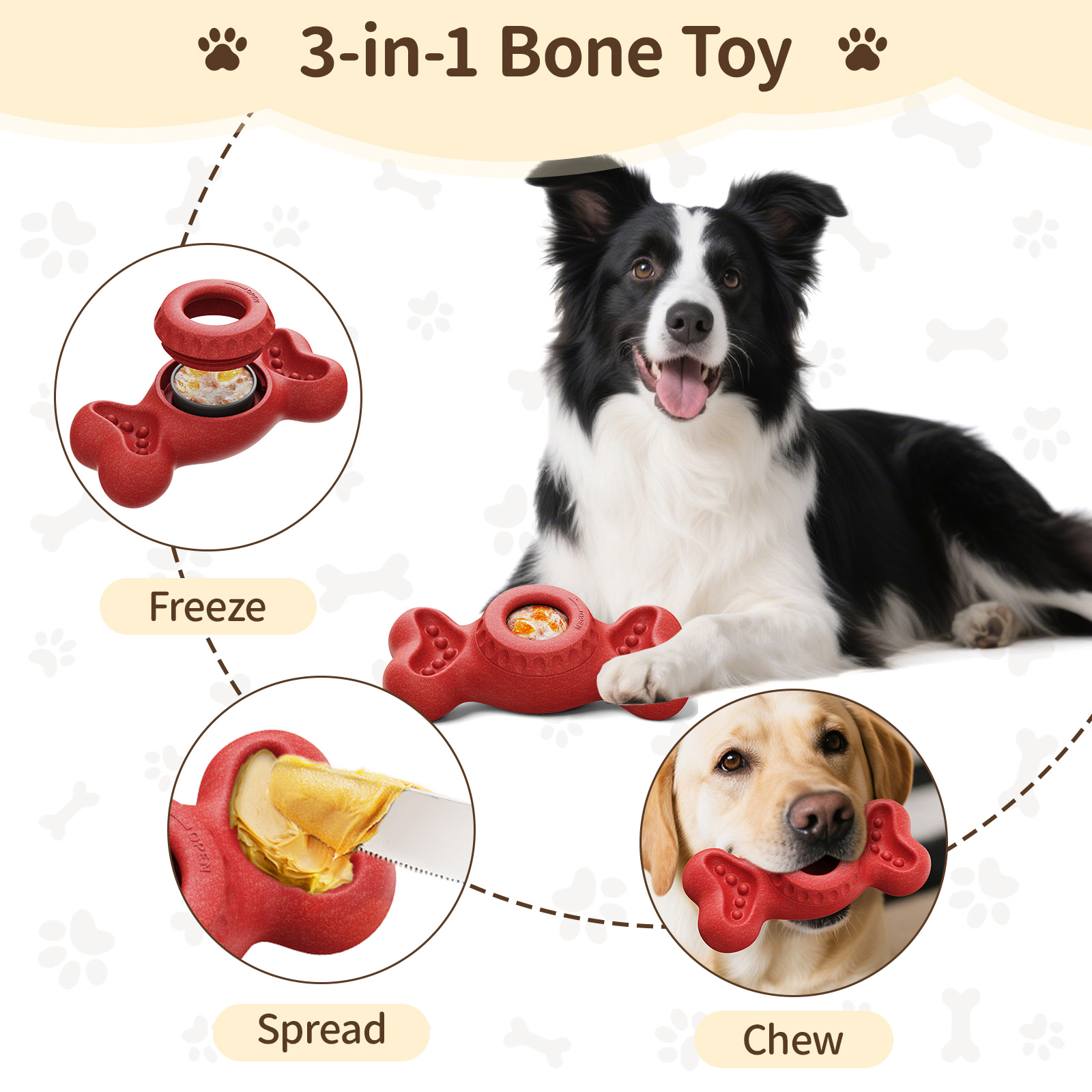 3in1 Chew Toy: Frozen Treat Di - Peanut Butter Snack review and price