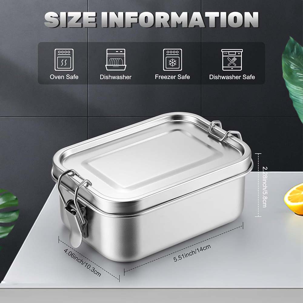 4Pcs Stainless Steel Bento Box - Food Snacks Box review and price