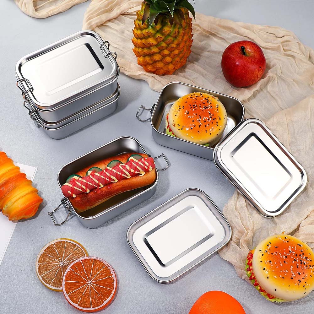 4Pcs Stainless Steel Bento Box - Food Snacks Box review and price