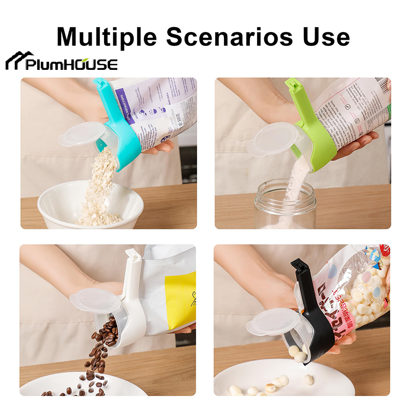 4PCS Food Bag Clips With Pour  - Food Snacks Easy review and price