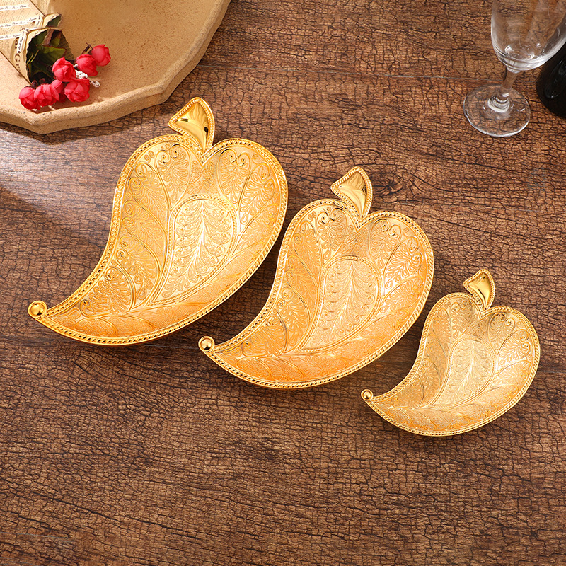 Metal Leaf Snack Plate Vintage - Zinc Food Snacks review and price