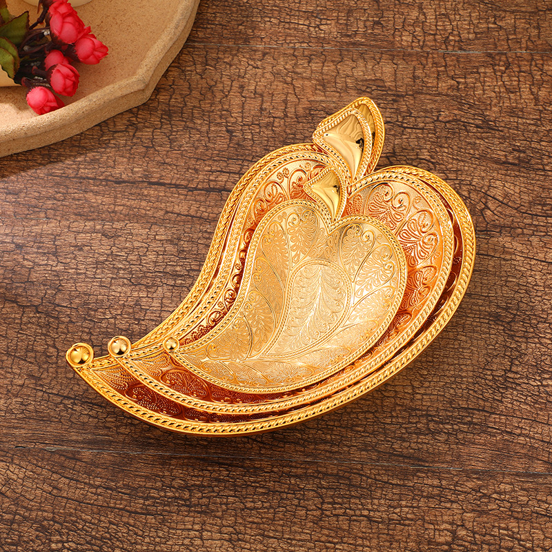Metal Leaf Snack Plate Vintage - Zinc Food Snacks review and price