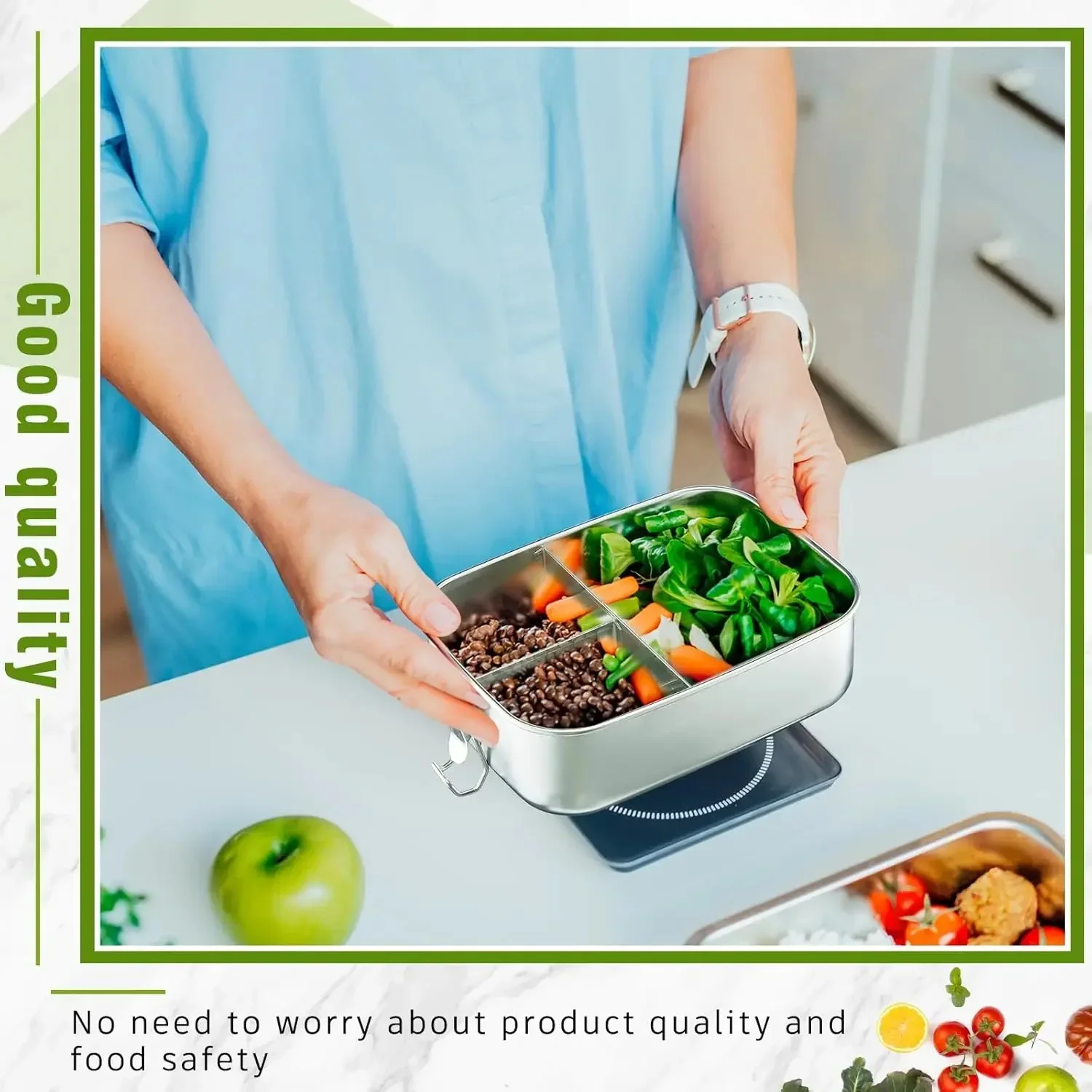 Stainless Steel Bento Box Meta - Food Snacks Box review and price