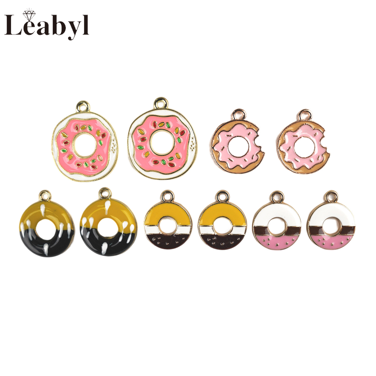 10 Pcs Colorful Enamel Cute Do - Zinc Food Snacks review and price