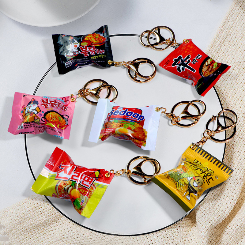 Korean Instant Noodles Keychai - Zinc Food Snacks review and price