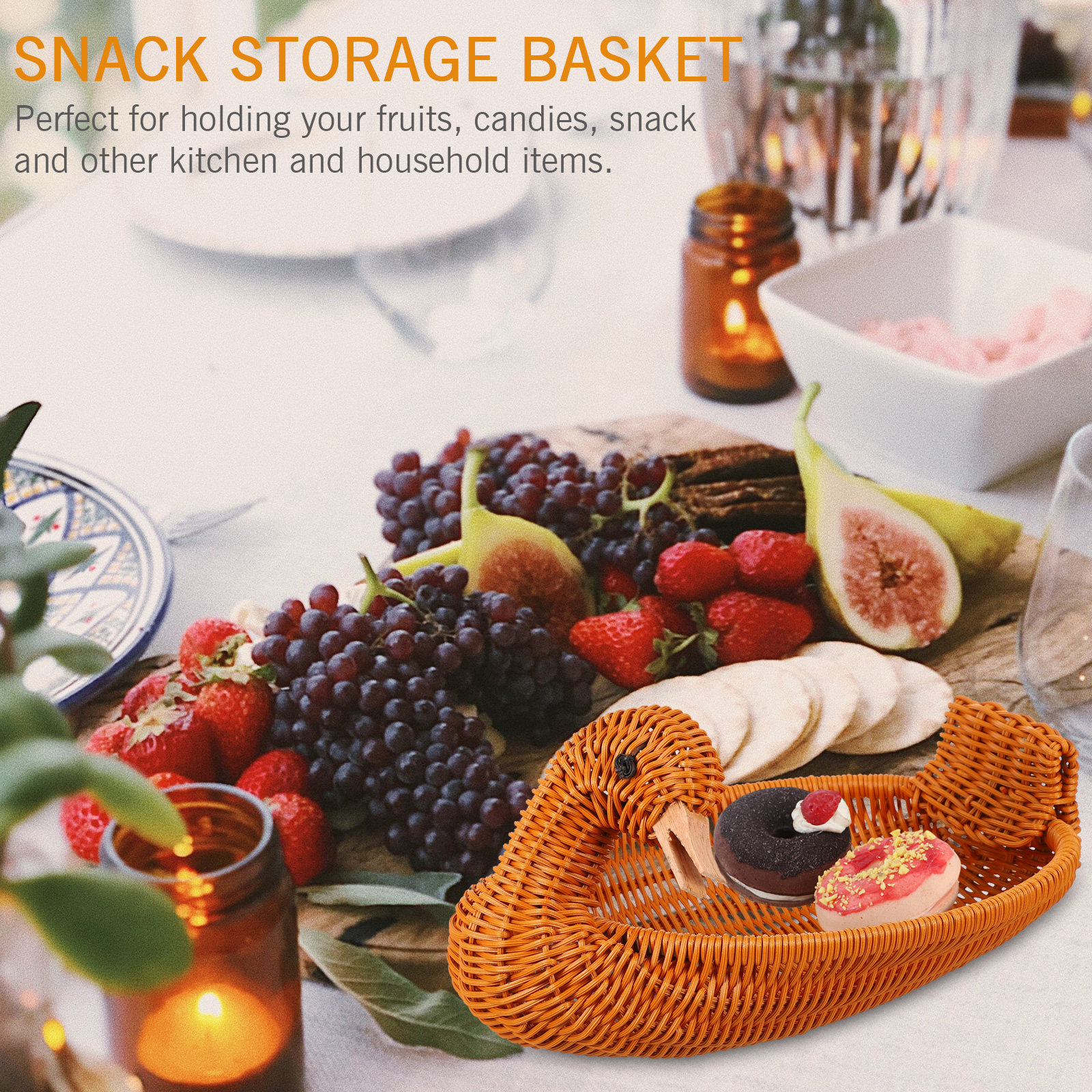 Imitation Rattan Woven Fruit B - Food Snacks Easy review and price