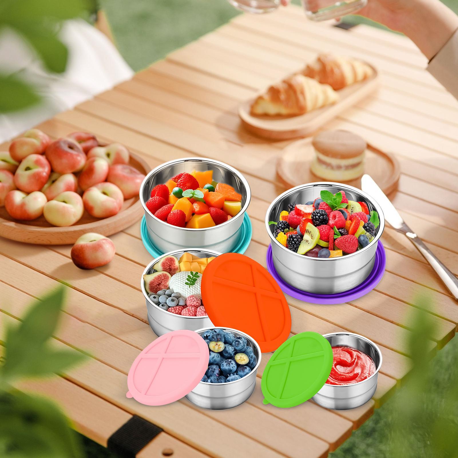 Metal Food Container 5 Pieces  - Food Snacks For Camping review and price