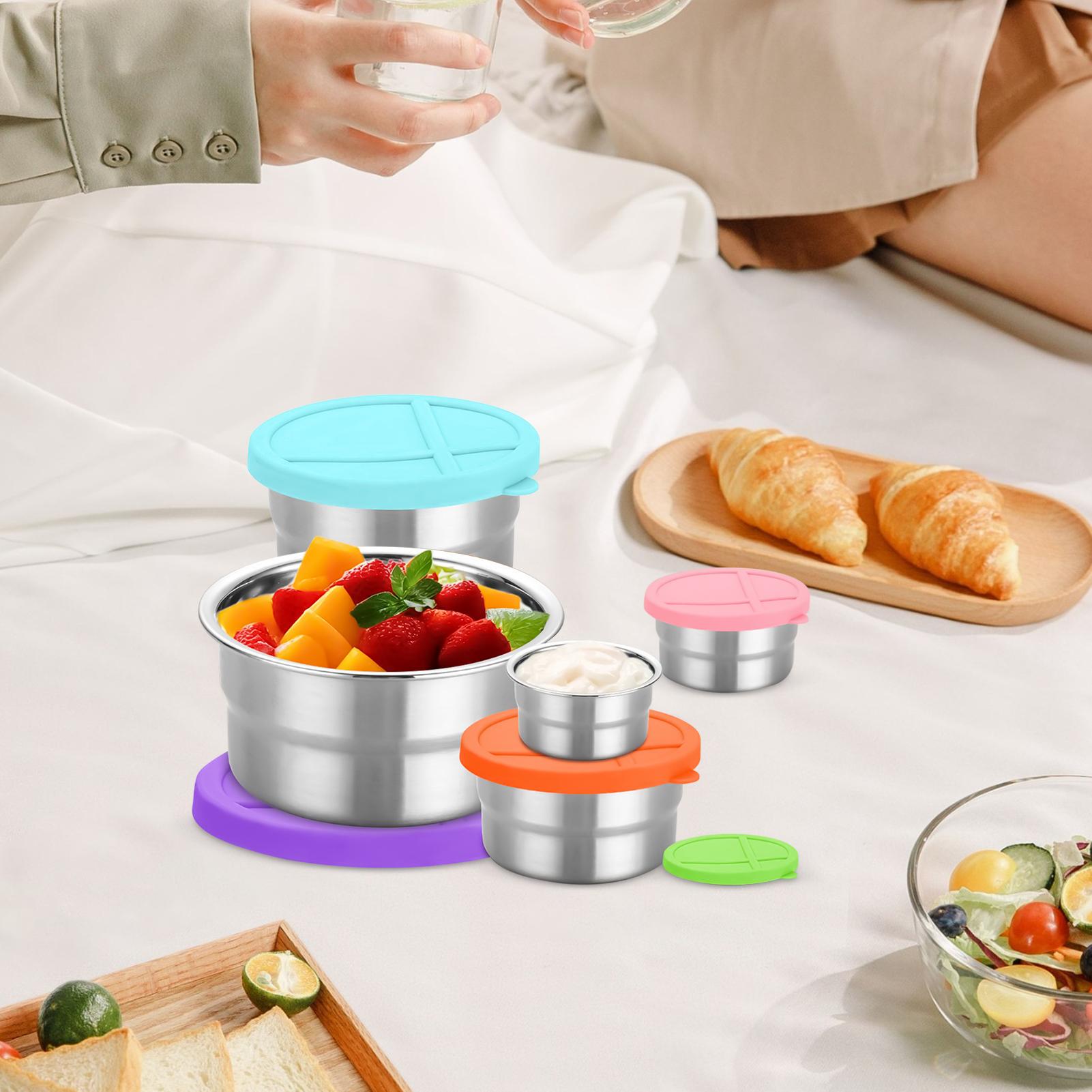 Metal Food Container 5 Pieces  - Food Snacks For Camping review and price