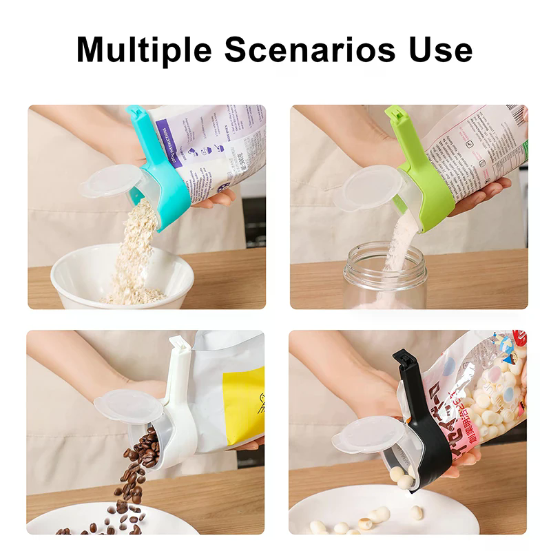 4PCS Food Bag Clips With Pour  - Food Snacks Easy review and price