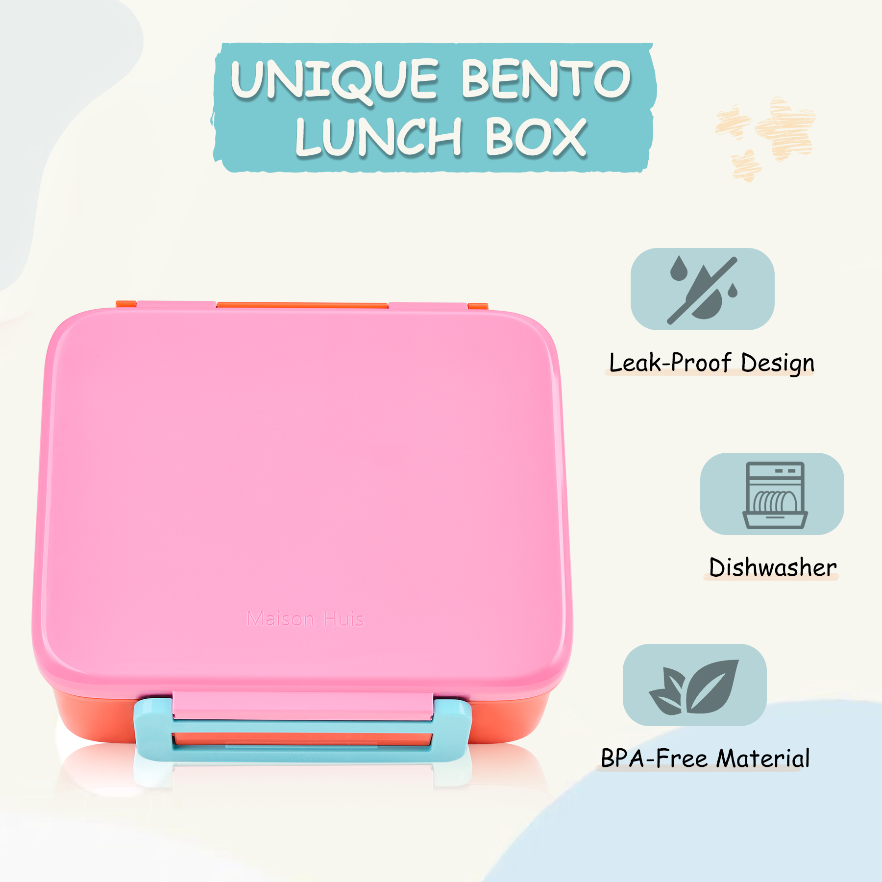 Bento Lunch Box for Kids with  - Food Snacks Box review and price