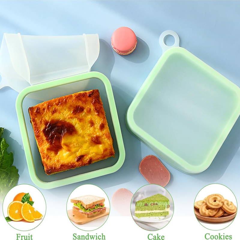 Silicone Sandwich Toast Bento  - Food Snacks Box review and price